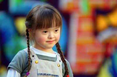 Little girl with long braids