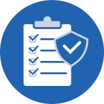 blue policy checkmark icon
