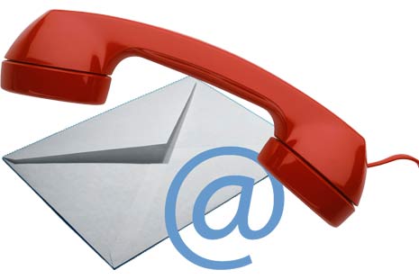 Phone and email icons