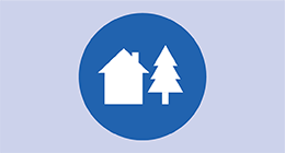 Home and tree icon