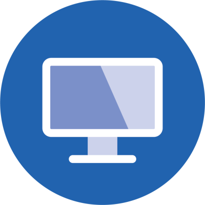 blue computer icon image