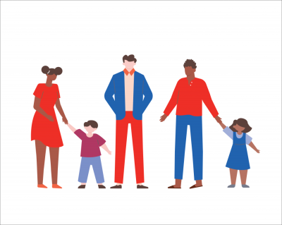 cartoon image of a family