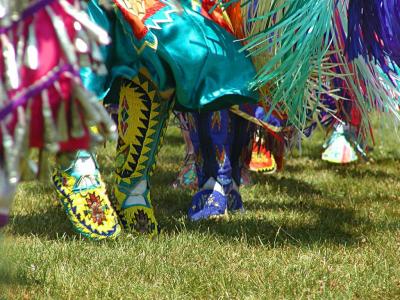 Colorful Tribal Dancers - showing only legs and feet