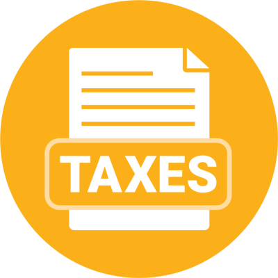 yellow taxes icon