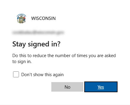 Stay signed in question