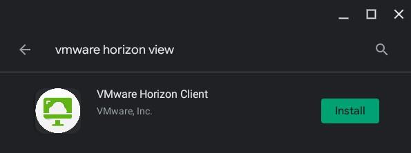 VMware Horizon Client in search