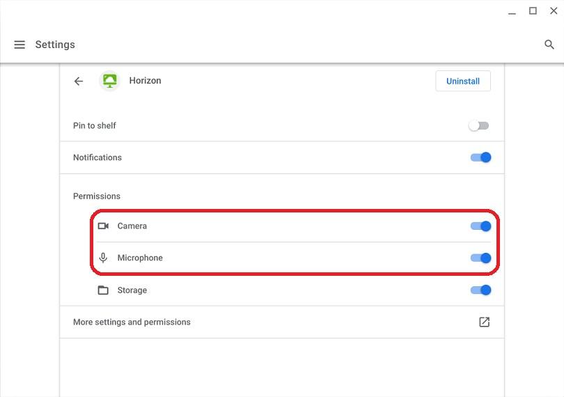 permissions settings
