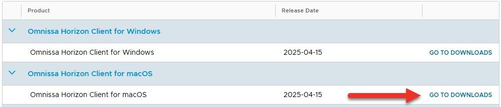 Horizon downloads page