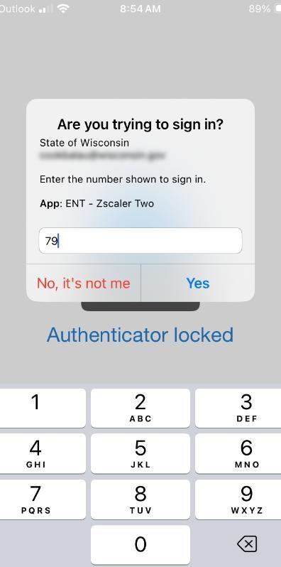authenticator question on phone