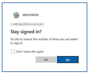 stay signed in question