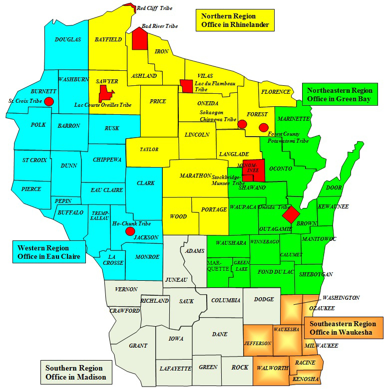 Indian Reservations In Wisconsin Map Maping Resources