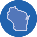 Icon showing the state of Wisconsin