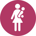 Icon of parent holding baby
