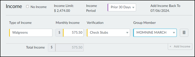 income