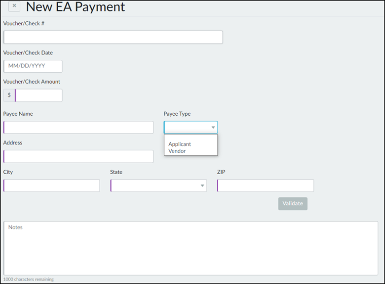 new EA payment