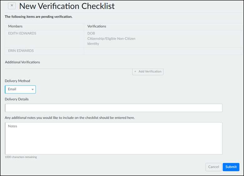 new verification checklist