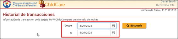 historical transactions screenshot