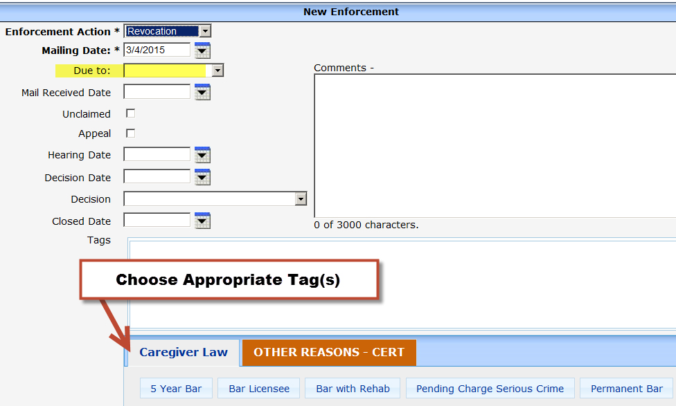 New Enforcement - Caregiver Law Related Screenshot